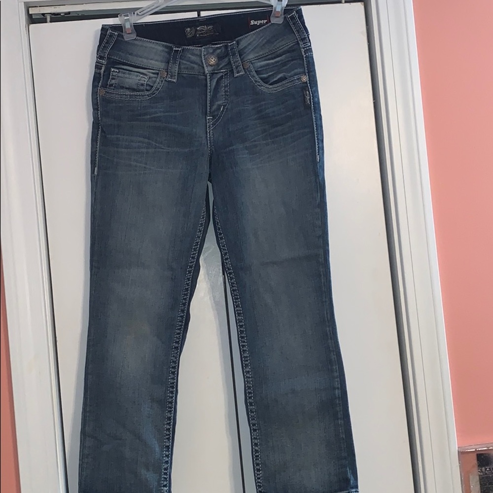 Silver Mid Capri Jeans